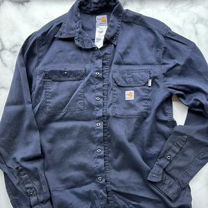 Carhartt FR Button Down | Navy | Size Large